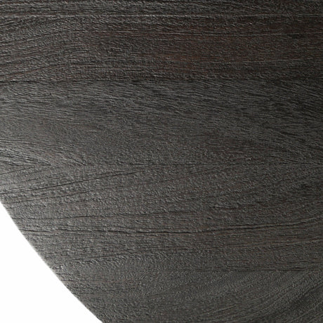 McLeod II Round Brown Solid Wood Top Gold Metal Base Dining Table by Mercana at Eve Furniture