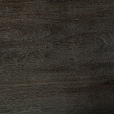 McLeod II Round Brown Solid Wood Top Gold Metal Base Dining Table by Mercana at Eve Furniture