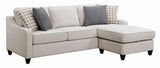 Mcloughlin Platinum Upholstered Sloped Arm Sectional Sofa by Coaster at Eve Furniture