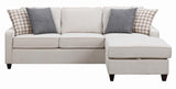 Mcloughlin Platinum Upholstered Sloped Arm Sectional Sofa by Coaster at Eve Furniture