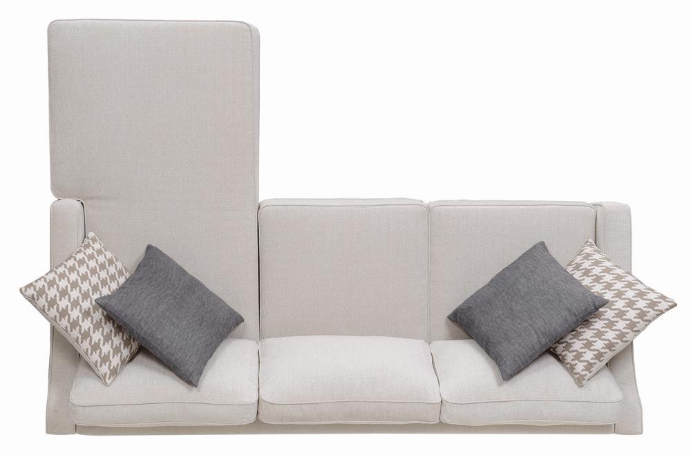 Mcloughlin Platinum Upholstered Sloped Arm Sectional Sofa by Coaster at Eve Furniture