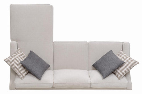 Mcloughlin Platinum Upholstered Sloped Arm Sectional Sofa by Coaster at Eve Furniture