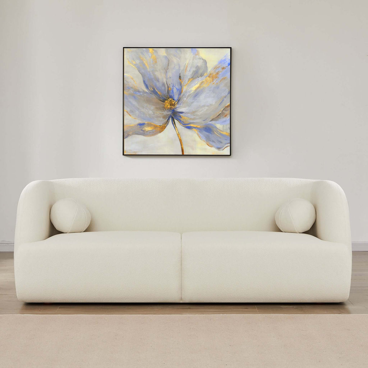 Anna French Ivory Boucle Sofa by Ashcroft Imports at Eve Furniture