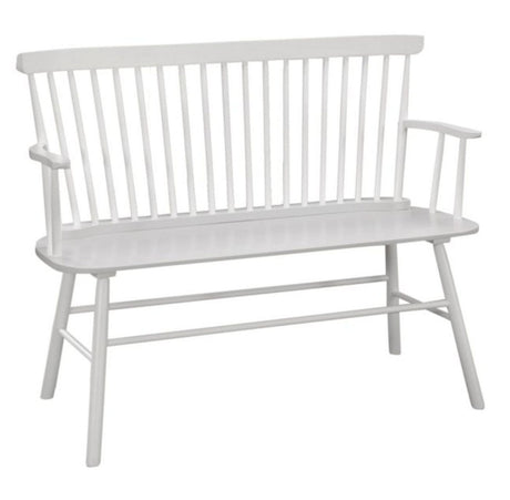 Jerimiah Spindleback White Bench Default Title by Crown Mark - Eve Furniture