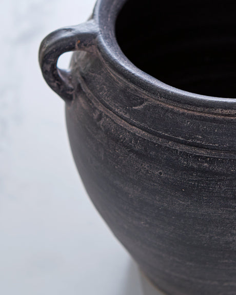 Meadie Distressed Black Vase by Ashley at Eve Furniture