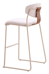 Meadow Cloud White Barstool (Set of 4) by Zuomod at Eve Furniture