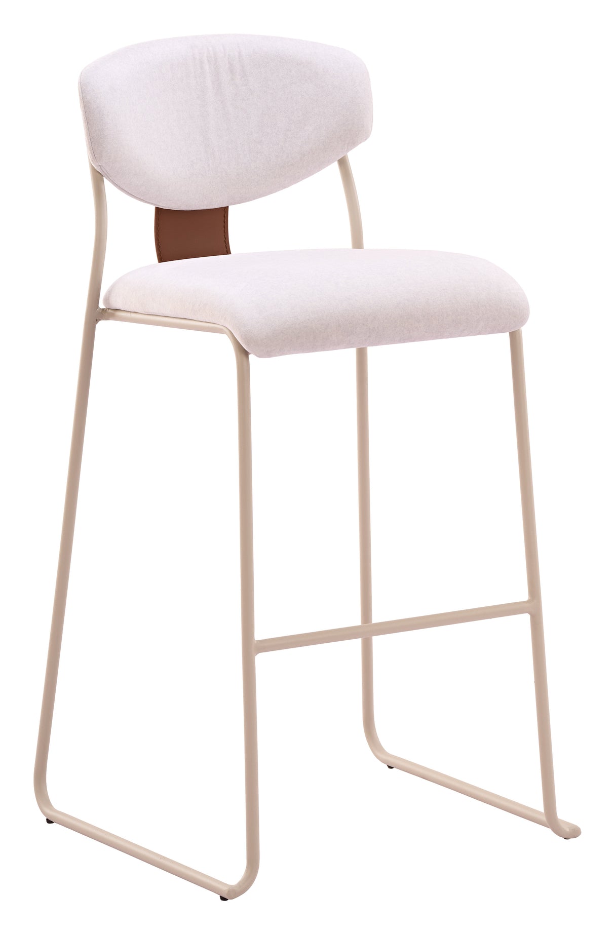 Meadow Cloud White Barstool (Set of 4) by Zuomod at Eve Furniture