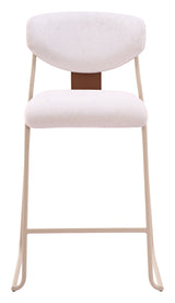 Meadow Cloud White Counter Stool (Set of 4) by Zuomod at Eve Furniture