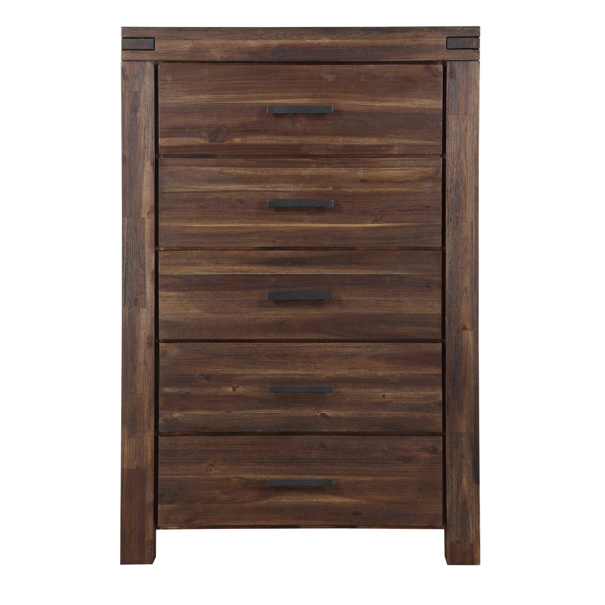 Meadow Five Drawer Solid Wood Chest in Brick Brown by Modus Furniture at Eve Furniture