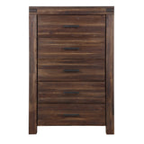 Meadow Five Drawer Solid Wood Chest in Brick Brown by Modus Furniture at Eve Furniture