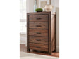 Meadow Five Drawer Solid Wood Chest in Brick Brown by Modus Furniture at Eve Furniture