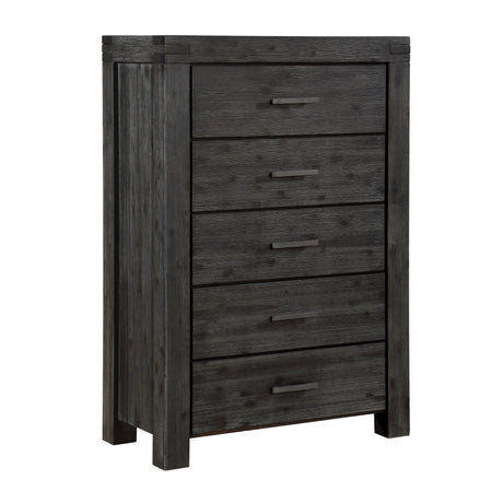 Meadow Five Drawer Solid Wood Chest in Graphite by Modus Furniture at Eve Furniture