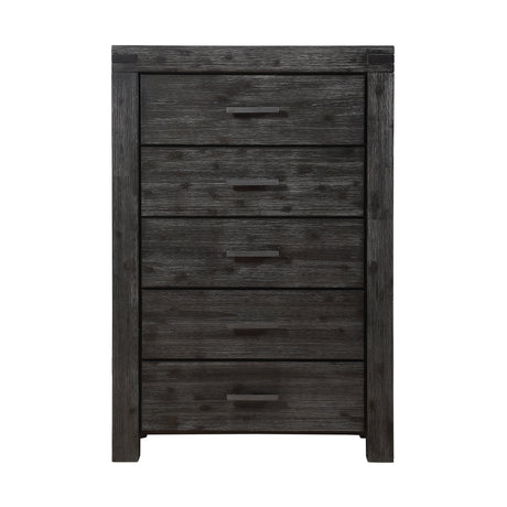 Meadow Five Drawer Solid Wood Chest in Graphite by Modus Furniture at Eve Furniture
