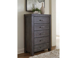 Meadow Five Drawer Solid Wood Chest in Graphite by Modus Furniture at Eve Furniture