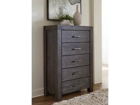Meadow Five Drawer Solid Wood Chest in Graphite by Modus Furniture at Eve Furniture
