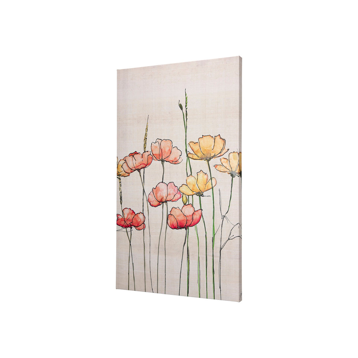 Meadow flowers by Mercana Studio a Hand Embellished Textured Canvas by Mercana at Eve Furniture