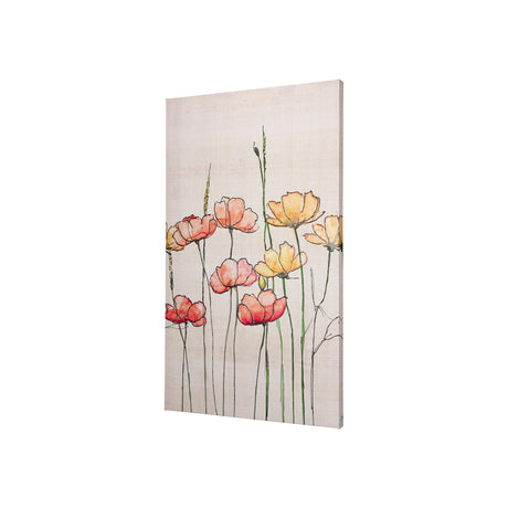 Meadow flowers by Mercana Studio a Hand Embellished Textured Canvas by Mercana at Eve Furniture
