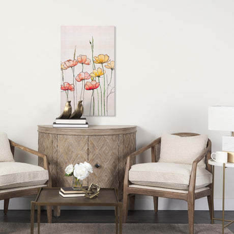 Meadow flowers by Mercana Studio a Hand Embellished Textured Canvas by Mercana at Eve Furniture