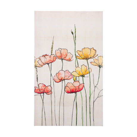 Meadow flowers by Mercana Studio a Hand Embellished Textured Canvas by Mercana at Eve Furniture