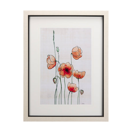 Meadow flowers I by Mercana Studio a Hand Embellished Textured Framed Art Print Matted under Glass by Mercana at Eve Furniture