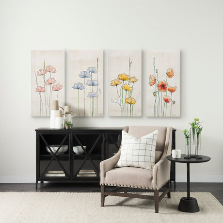 Meadow flowers II by Mercana Studio a Hand Embellished Textured Canvas by Mercana at Eve Furniture
