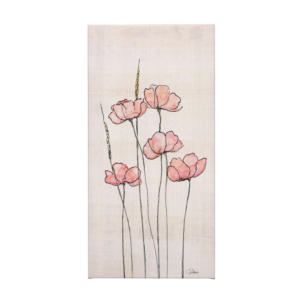 Meadow flowers II by Mercana Studio a Hand Embellished Textured Canvas by Mercana at Eve Furniture