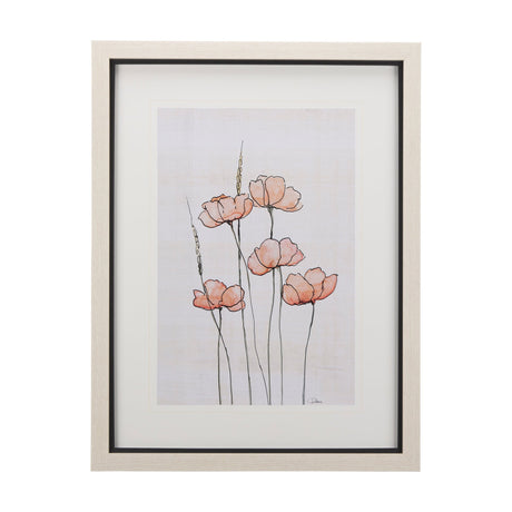 Meadow flowers II by Mercana Studio a Hand Embellished Textured Framed Art Print Matted under Glass by Mercana at Eve Furniture