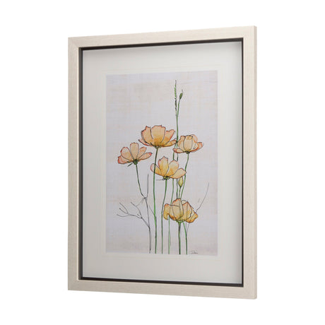 Meadow flowers III by Mercana Studio a Hand Embellished Textured Framed Art Print Matted under Glass by Mercana at Eve Furniture