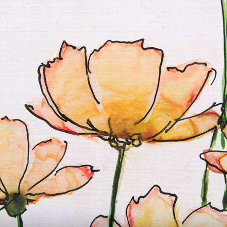 Meadow flowers III by Mercana Studio a Hand Embellished Textured Framed Art Print Matted under Glass by Mercana at Eve Furniture