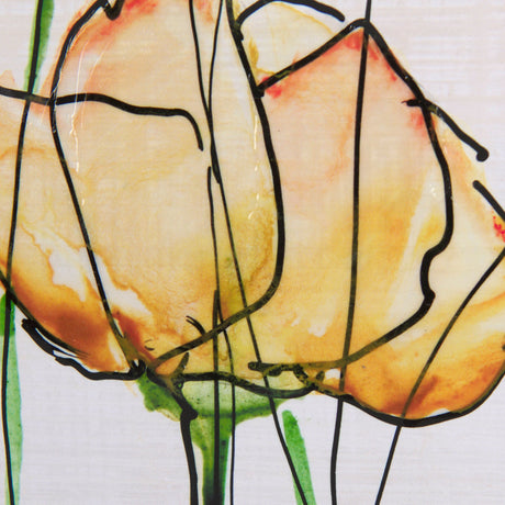 Meadow flowers III by Mercana Studio a Hand Embellished Textured Framed Art Print Matted under Glass by Mercana at Eve Furniture