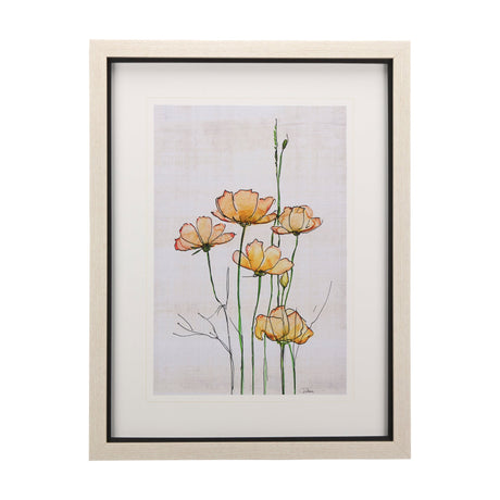 Meadow flowers III by Mercana Studio a Hand Embellished Textured Framed Art Print Matted under Glass by Mercana at Eve Furniture