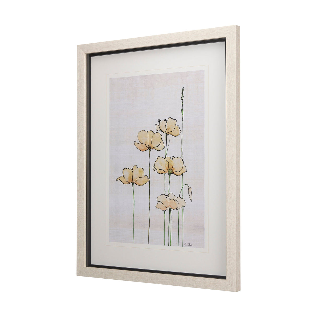 Meadow flowers IV by Mercana Studio a Hand Embellished Textured Framed Art Print Matted under Glass by Mercana at Eve Furniture