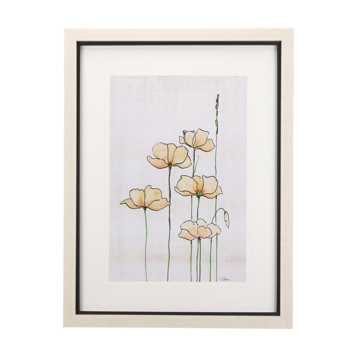 Meadow flowers IV by Mercana Studio a Hand Embellished Textured Framed Art Print Matted under Glass by Mercana at Eve Furniture