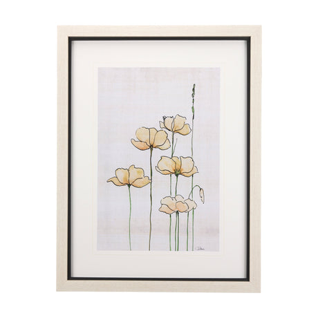 Meadow flowers IV by Mercana Studio a Hand Embellished Textured Framed Art Print Matted under Glass by Mercana at Eve Furniture