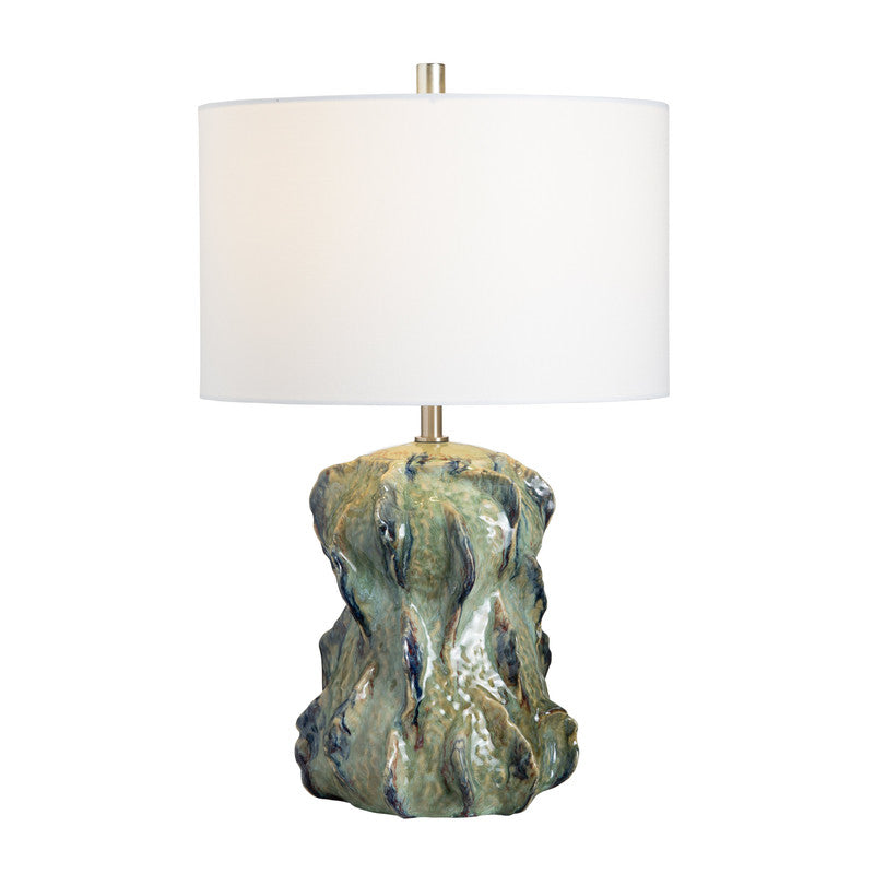 Meadow Green/Taupe/Navy Table Lamp by Crestview at Eve Furniture