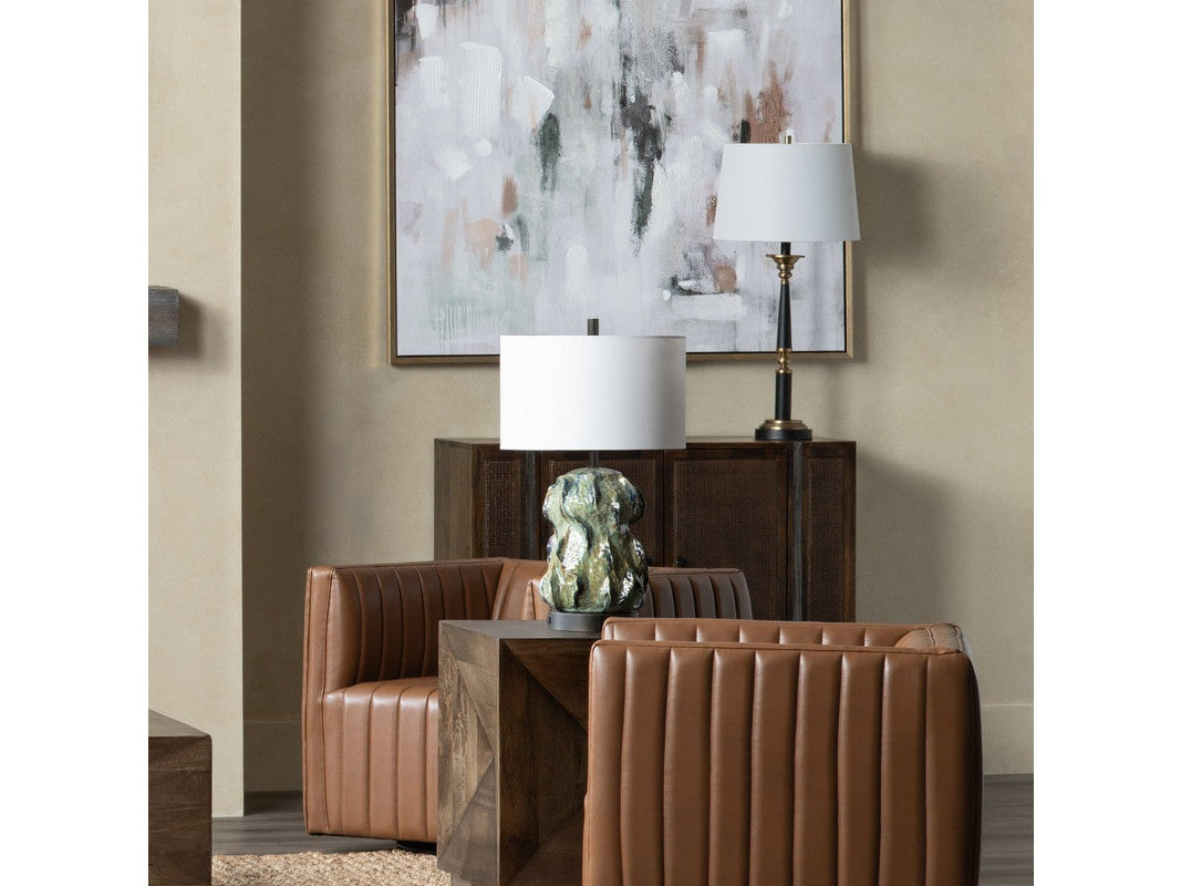 Meadow Green/Taupe/Navy Table Lamp by Crestview at Eve Furniture