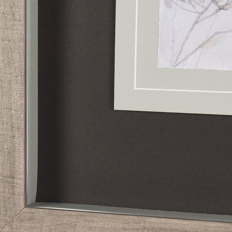 Meadow L by Mercana Studio a Hand Embellished Textured Framed Art Print Matted under Glass by Mercana at Eve Furniture