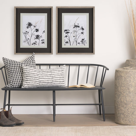 Meadow L by Mercana Studio a Hand Embellished Textured Framed Art Print Matted under Glass by Mercana at Eve Furniture
