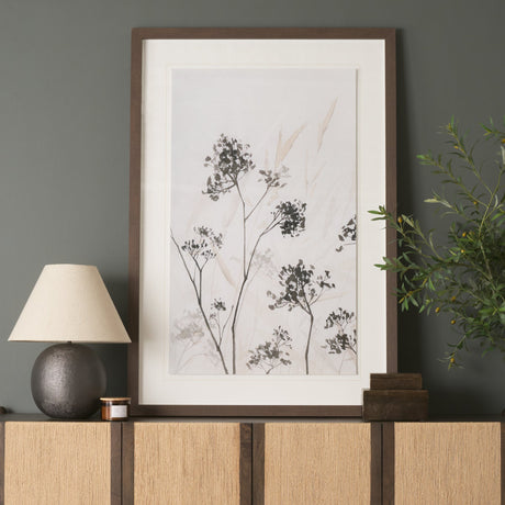 Meadow L by Mercana Studio Hand Embelished Textured Framed Artwork Matted under Glass by Mercana at Eve Furniture