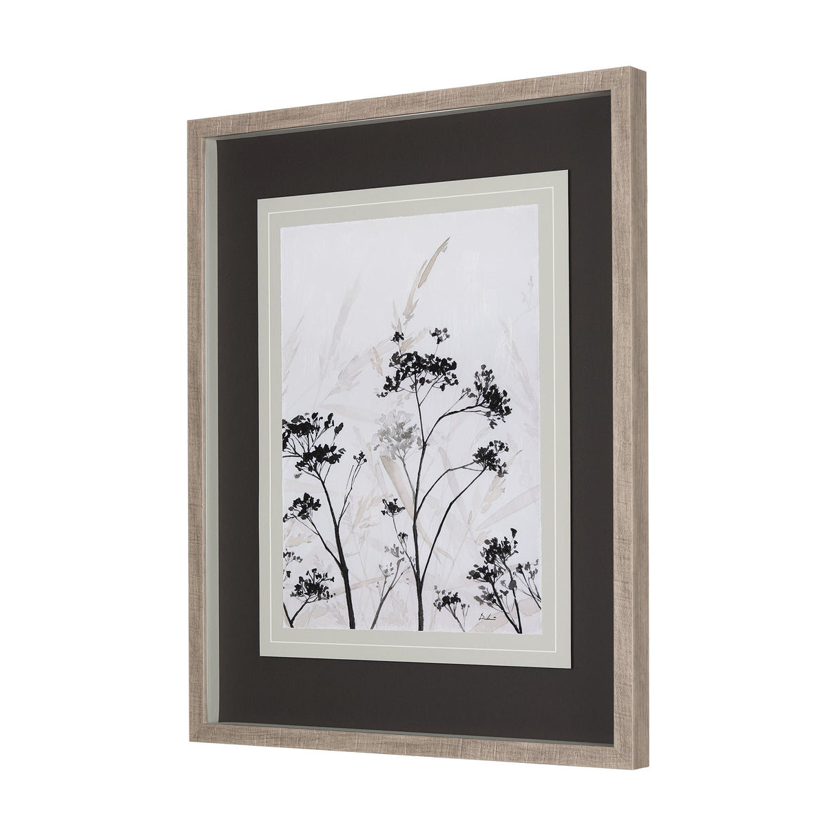 Meadow R by Mercana Studio a Hand Embellished Textured Framed Art Print Matted under Glass by Mercana at Eve Furniture