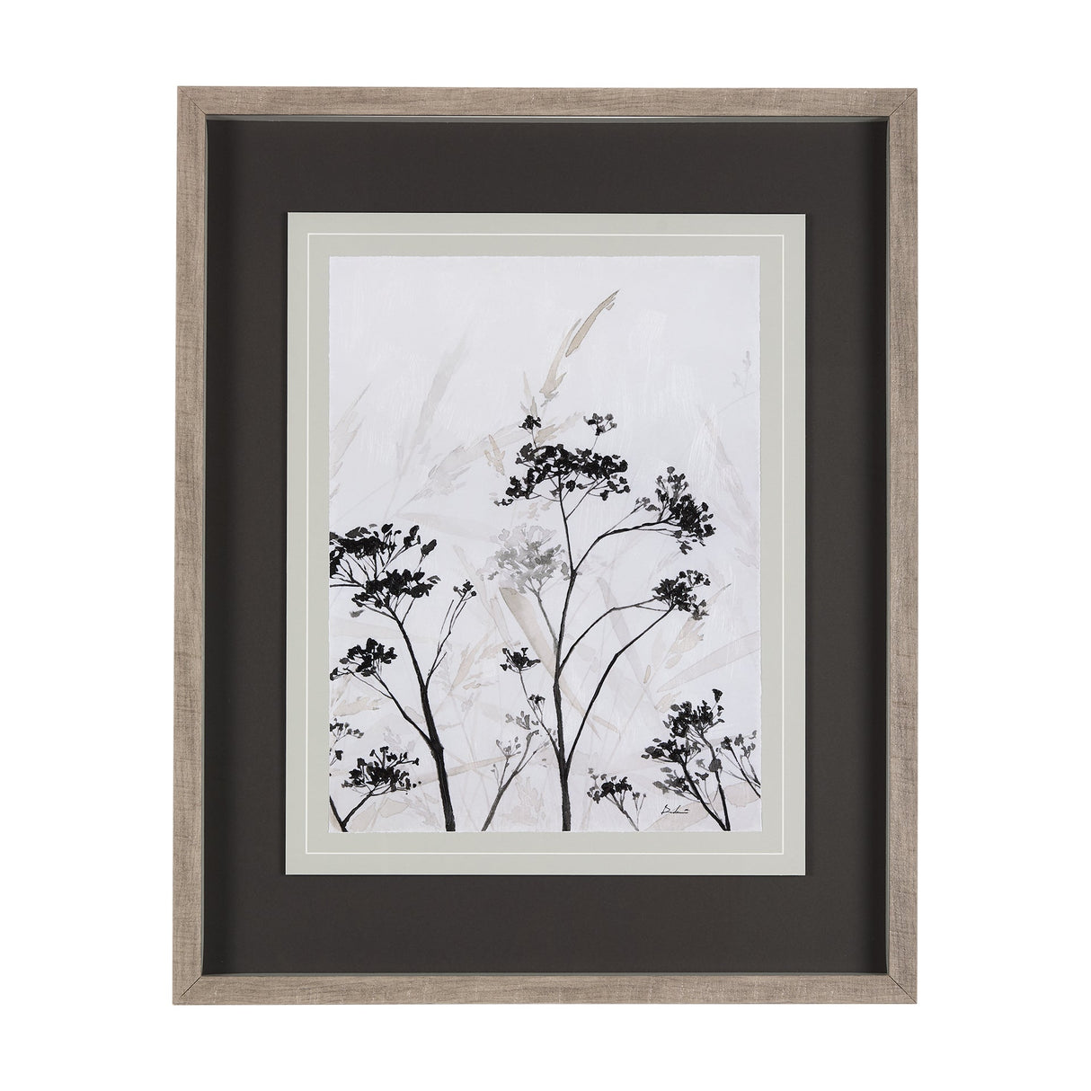 Meadow R by Mercana Studio a Hand Embellished Textured Framed Art Print Matted under Glass by Mercana at Eve Furniture