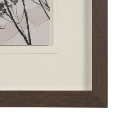 Meadow R by Mercana Studio Hand Embelished Textured Framed Artwork Matted under Glass by Mercana at Eve Furniture