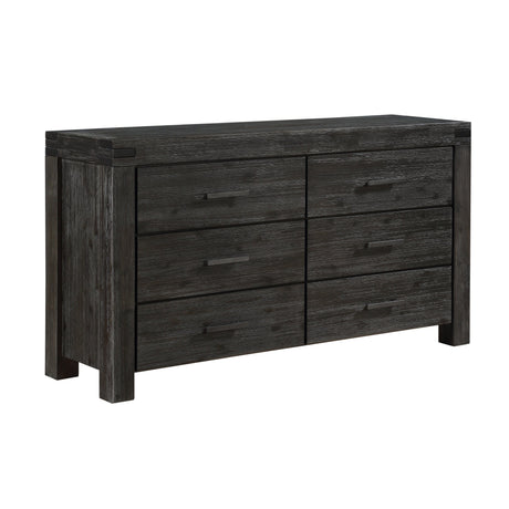 Meadow Six Drawer Solid Wood Dresser in Graphite by Modus Furniture at Eve Furniture