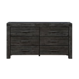 Meadow Six Drawer Solid Wood Dresser in Graphite by Modus Furniture at Eve Furniture