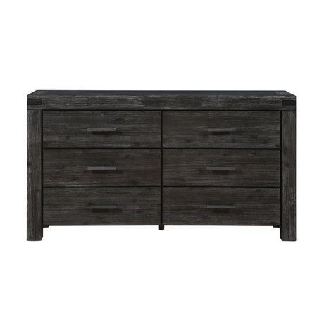 Meadow Six Drawer Solid Wood Dresser in Graphite by Modus Furniture at Eve Furniture
