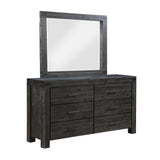 Meadow Six Drawer Solid Wood Dresser in Graphite by Modus Furniture at Eve Furniture