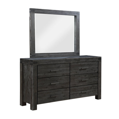 Meadow Six Drawer Solid Wood Dresser in Graphite by Modus Furniture at Eve Furniture
