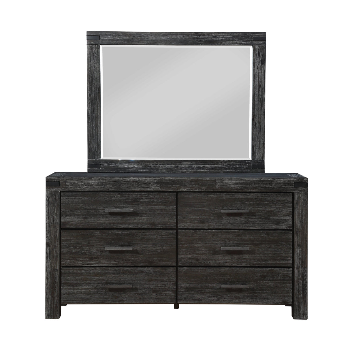 Meadow Six Drawer Solid Wood Dresser in Graphite by Modus Furniture at Eve Furniture