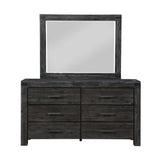 Meadow Six Drawer Solid Wood Dresser in Graphite by Modus Furniture at Eve Furniture