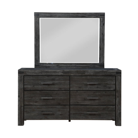 Meadow Six Drawer Solid Wood Dresser in Graphite by Modus Furniture at Eve Furniture